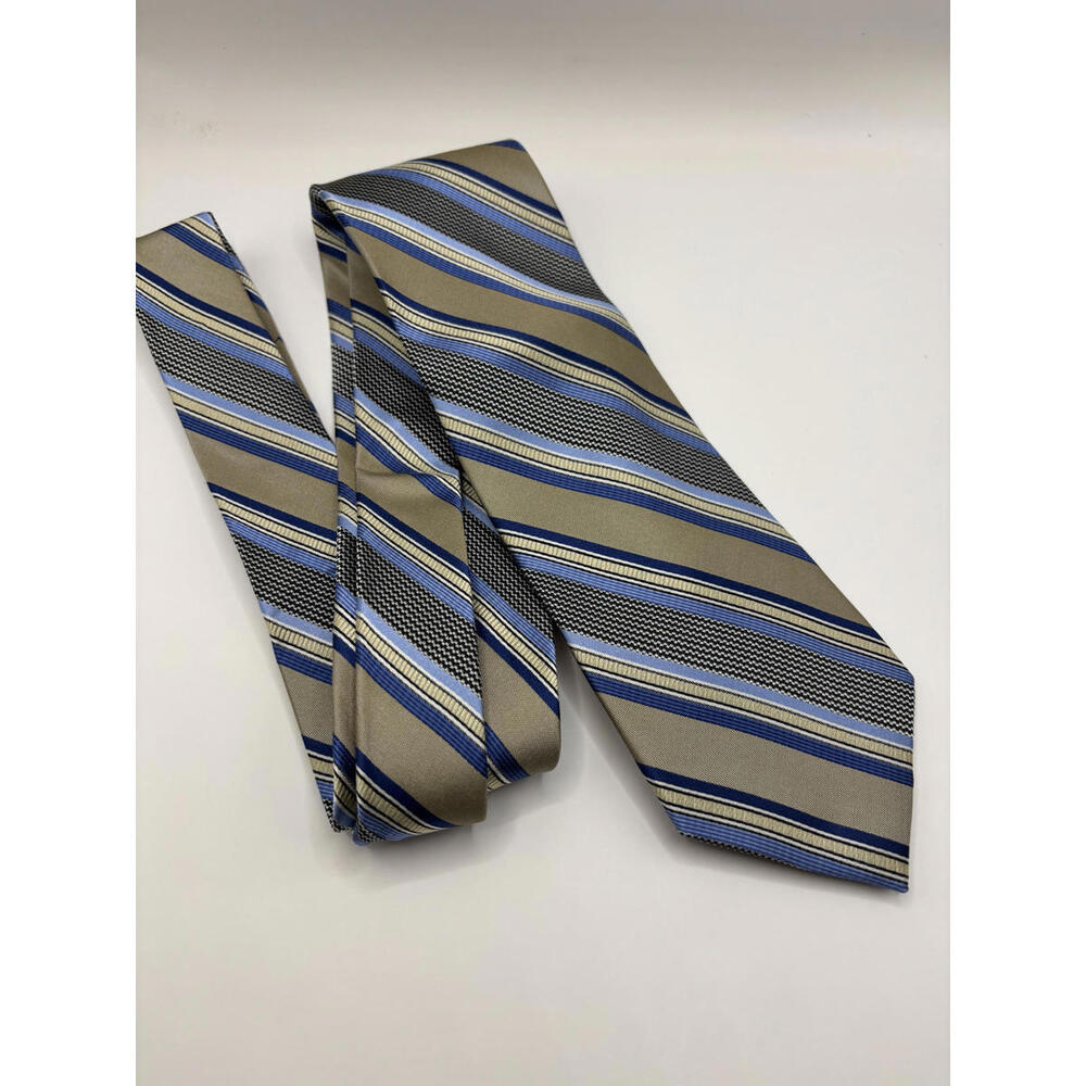 JOSEPH FEISS Elegant Striped Silk REPP Tie - Perfect for Any Formal Occasion